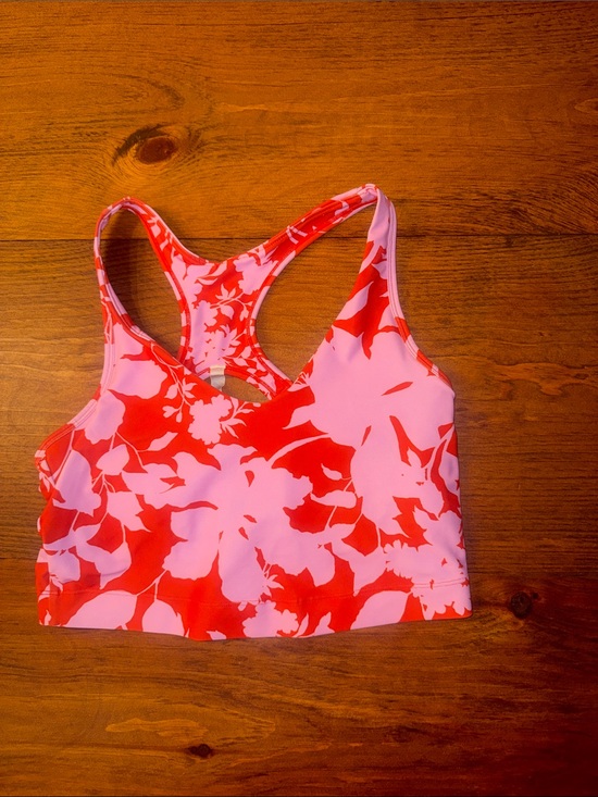 Sage Other - Pink and orange Floral Racerback Sports Bra